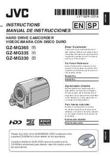 JVC GZ MG 365 manual. Camera Instructions.